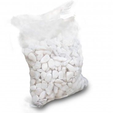 Pedra Decorativa Mrmore Branco Rolado 25kg