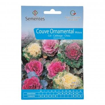 Semente Couve Ornamental Mistura 0,4gr