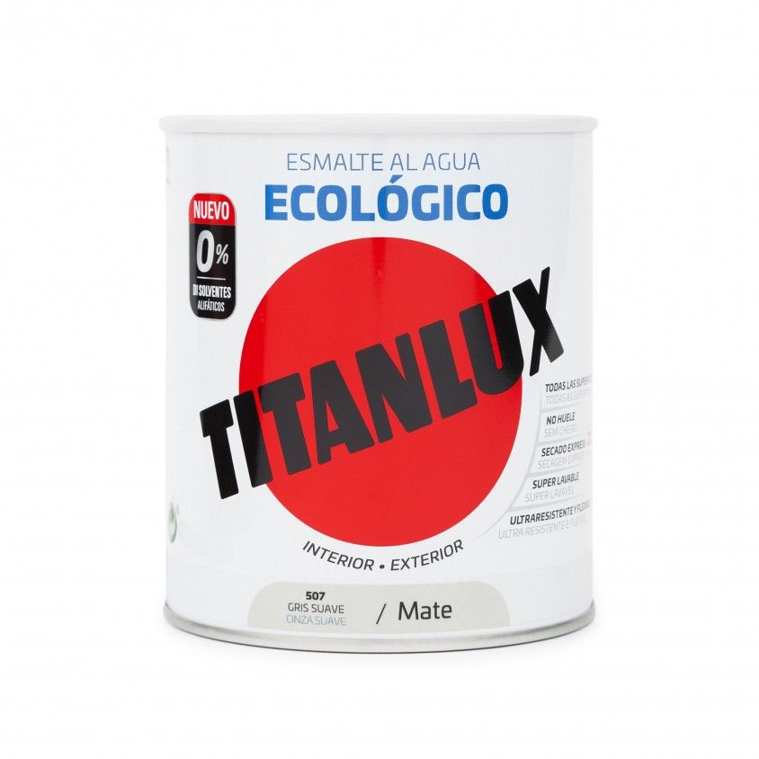Esmalte gua Ecolgico Titanlux Mate 750ml