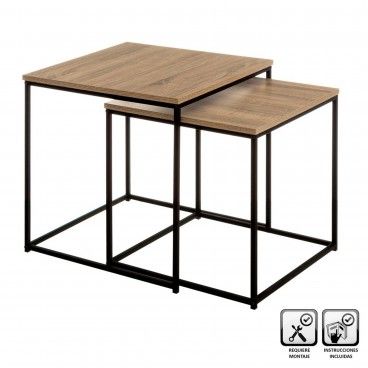 Conjunto 2 Mesas Metal/Mdf