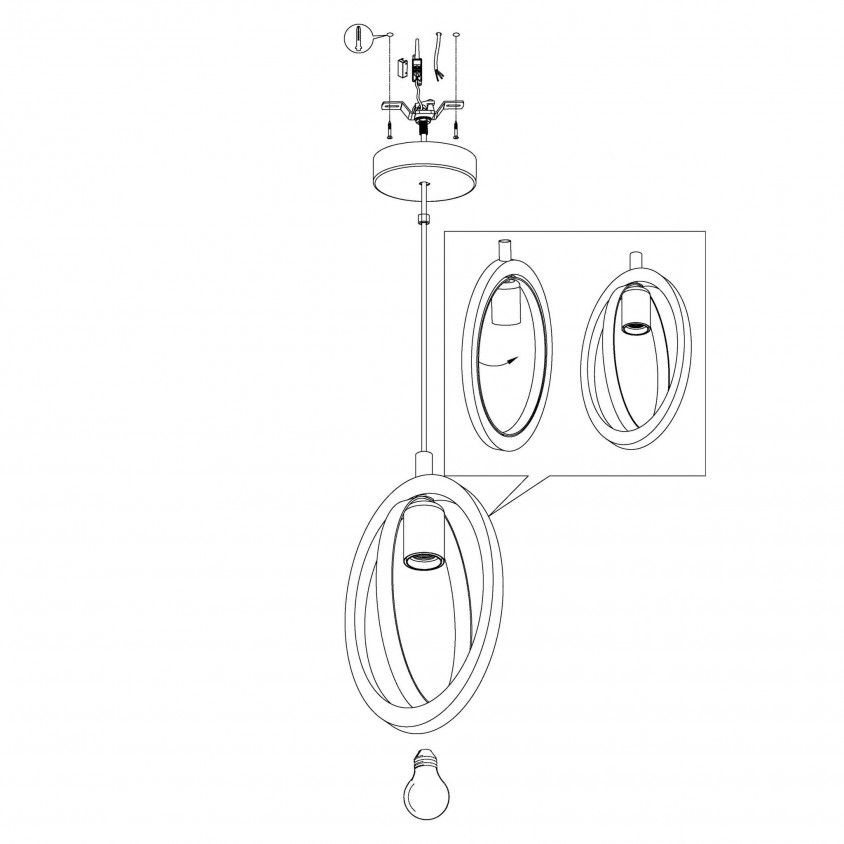 Suspenso Eglo Basildon Hl/1 E27