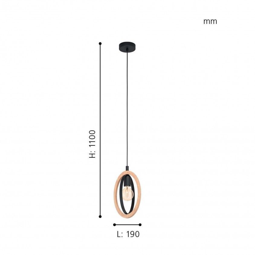 Suspenso Eglo Basildon Hl/1 E27