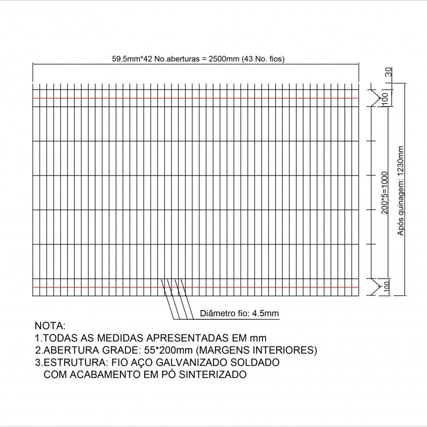 Painel de Rede Metlico Streightex