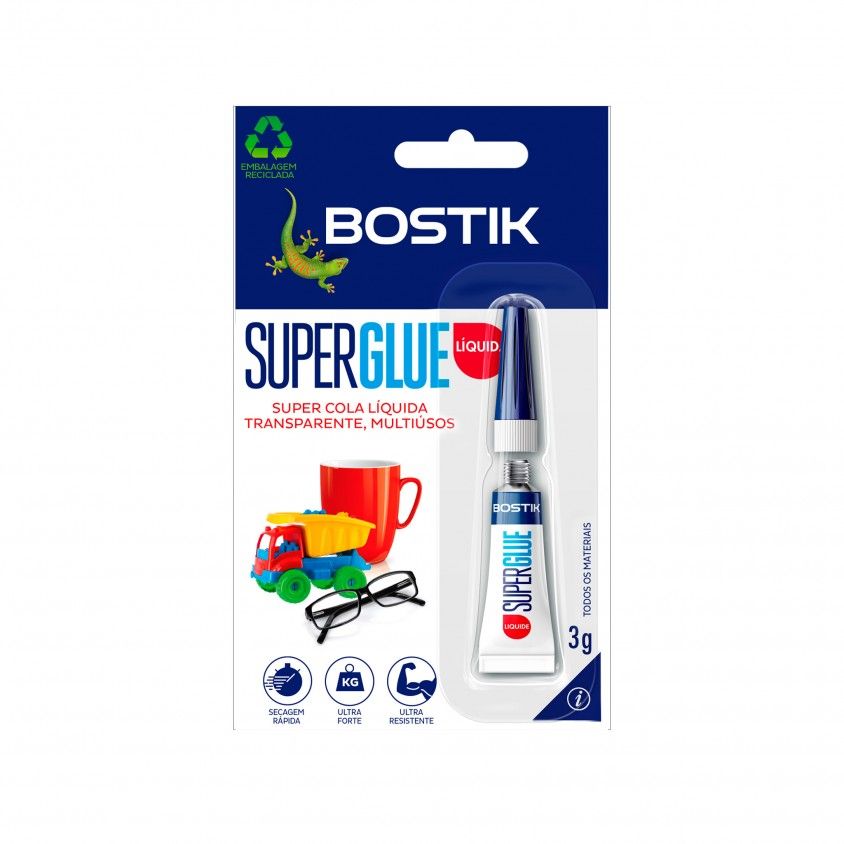 Super Cola Liquida Bostik Cianoacrilato 3g