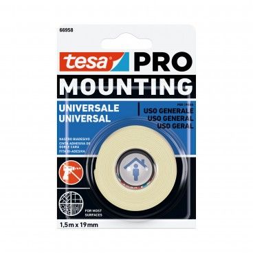 Fita Adesiva Dupla-face Tesa Mounting Pro Universal 1.5mx19mm