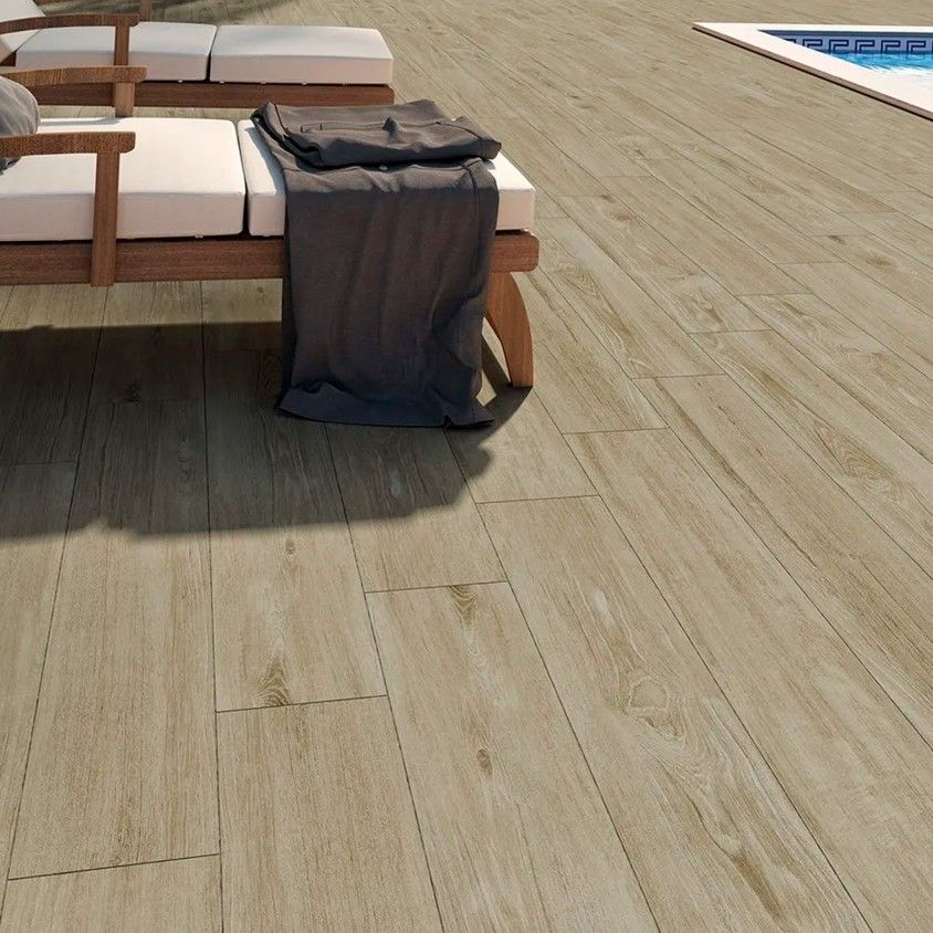 Pavimento Antiderrapante Alaplana Vilema Exterior Roble 23x120 Pavimento Antiderrapante Alaplana Vilema Exterior Roble 23x120