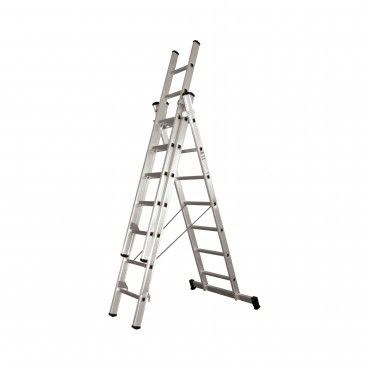 Escada Tripla Litan Profissional de Alumnio 3x23 degraus 6+6+6MT