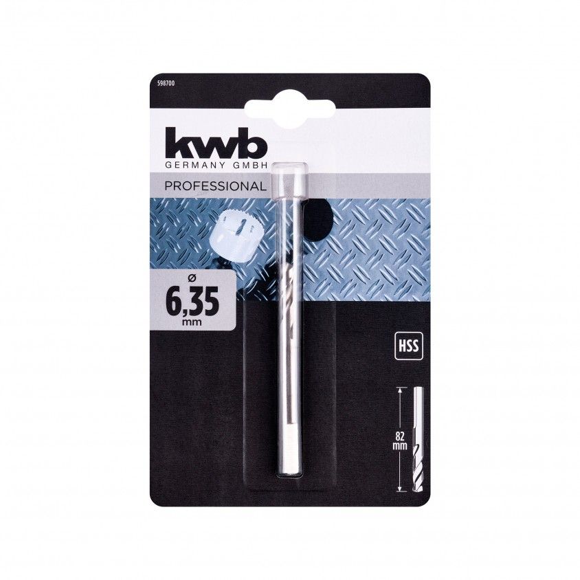 Kwb Broca Centradora HSS 6.35x82mm
