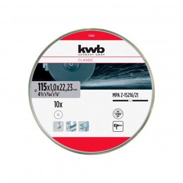 Kwb Disco Corte Metal e Inox 1.0mm 10uni
