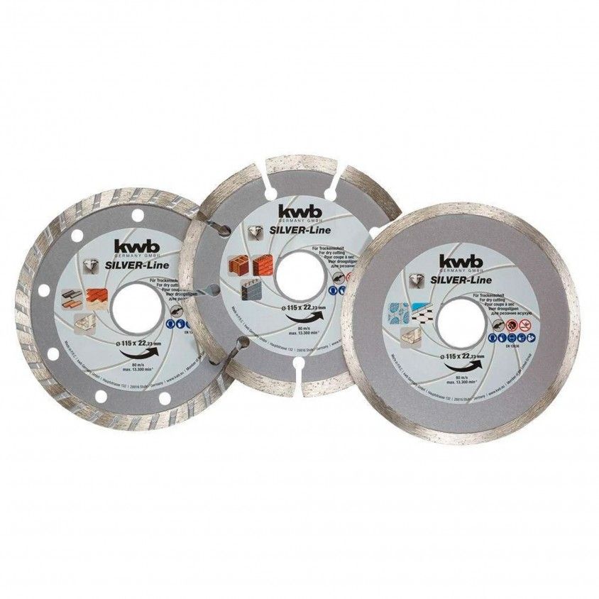 Kwb Disco Diamante Sortidos 115mm 3uni