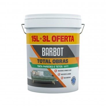 Barbot Total Obras Parede/Teto Branco Mate 15+3L