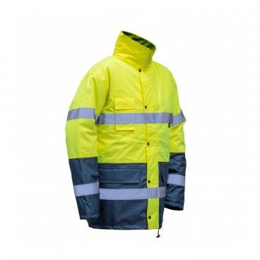 Parka de Alta Visibilidade Bicolor Amarelo