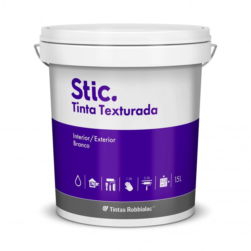 Tinta Texturada Int/Ext Branco Robbialac 15 Lit