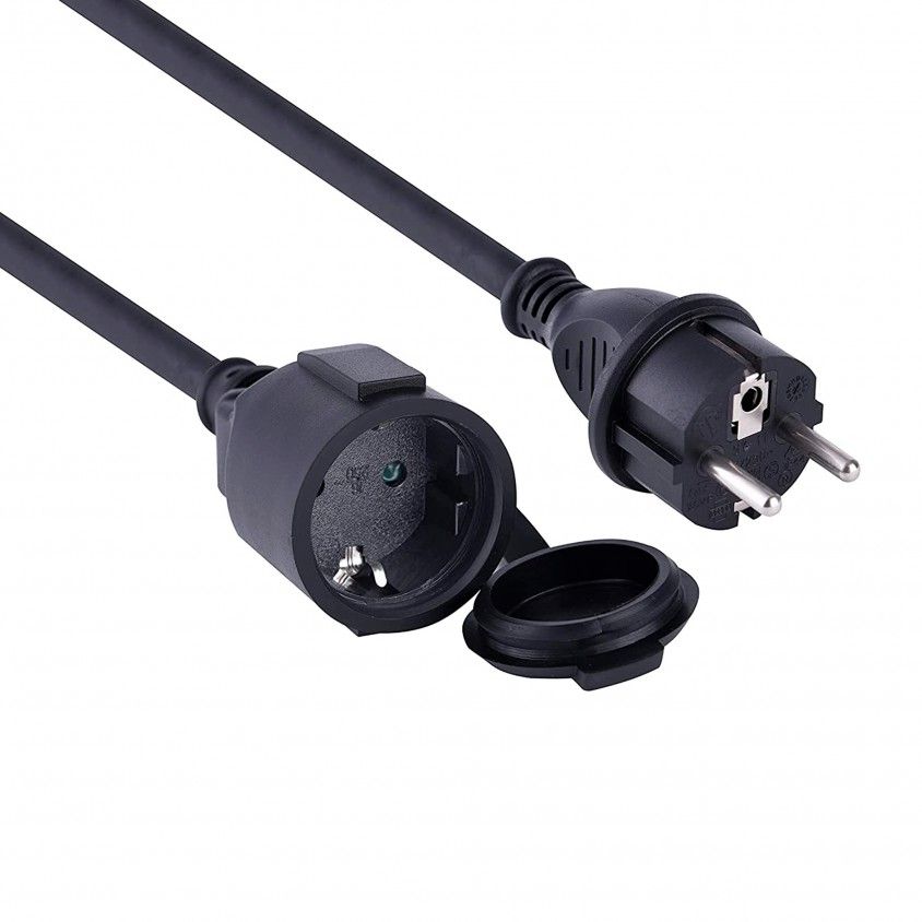 Prolongador de Jardim M/F Preto 3g2.5 16A 5mt