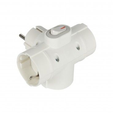 Adaptador Triplo Branco 16A Electraline