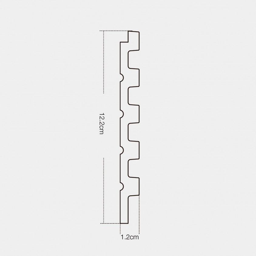 Painel de Parede 3D PS 2600x122x12mm JC971 2un