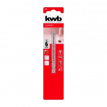 Broca Pedra/Beto 1/4" Hex. 6mm Kwb