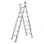 Escada Dupla Litan em Alumnio 2x7 degraus 2+2MT