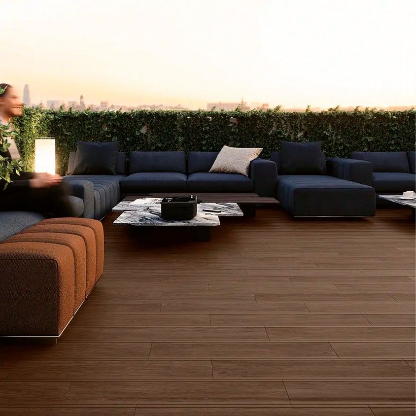 Pavimento Gresart Deck Brown Retificado 15x75