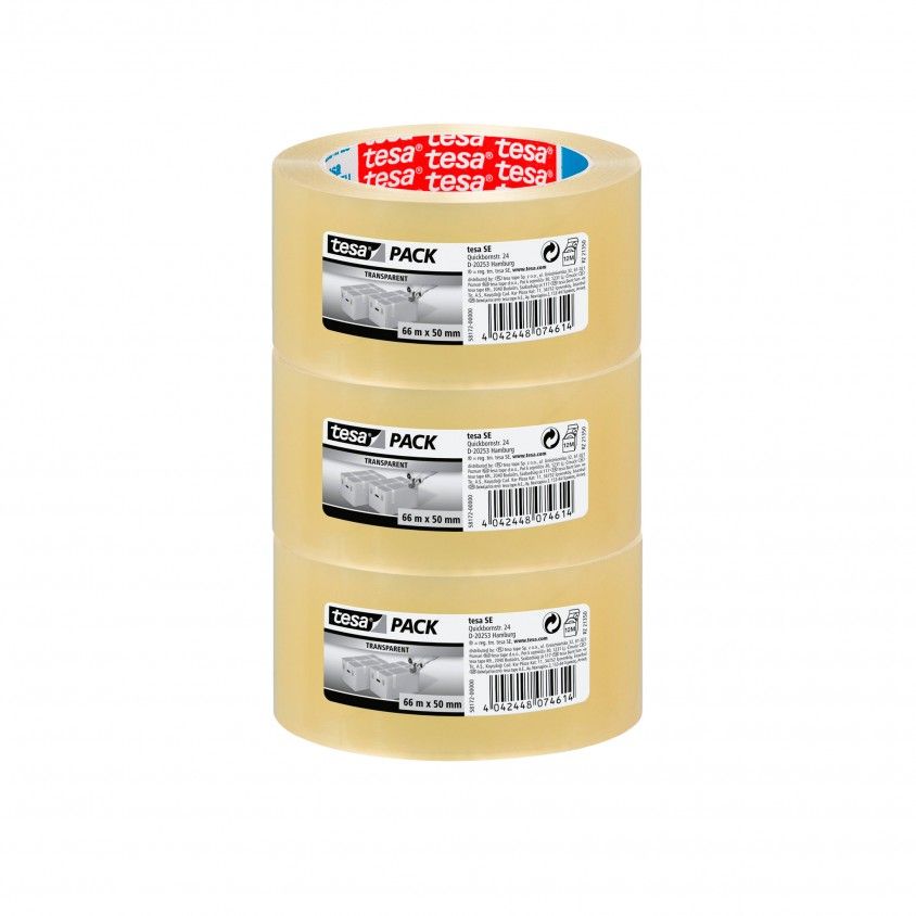 Fita Adesiva Standard TesaPack 66mx50mm 3un