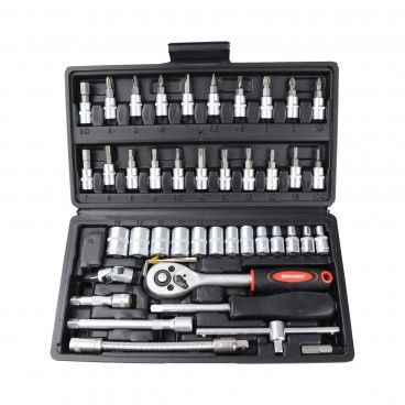 Caixa com Chaves CRV 1/4" 46uni