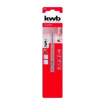 Broca Pedra/Beto 1/4" Hex. Expert Kwb 5mm