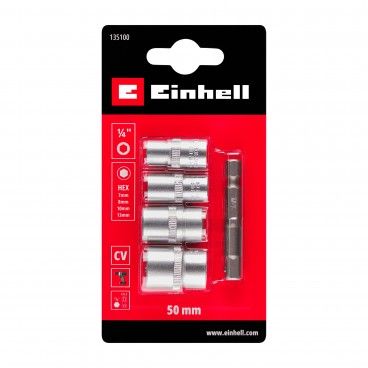 Kit Adaptador Chaves Vaso Kwb 1/4" 50mm