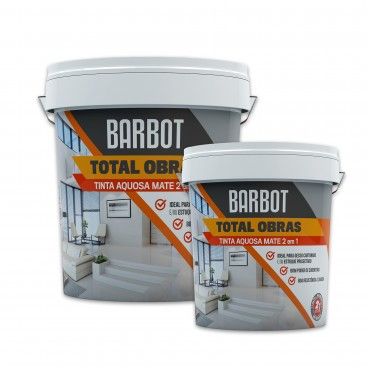 Tinta Aquosa Mate Interior Barbot Total Obras 2em1 Pack 15L + 5L
