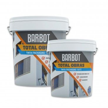 Tinta para Fachadas Barbot Total Obras Pack 15L + 5L Tinta para Fachadas Barbot Total Obras Pack 15L + 5L