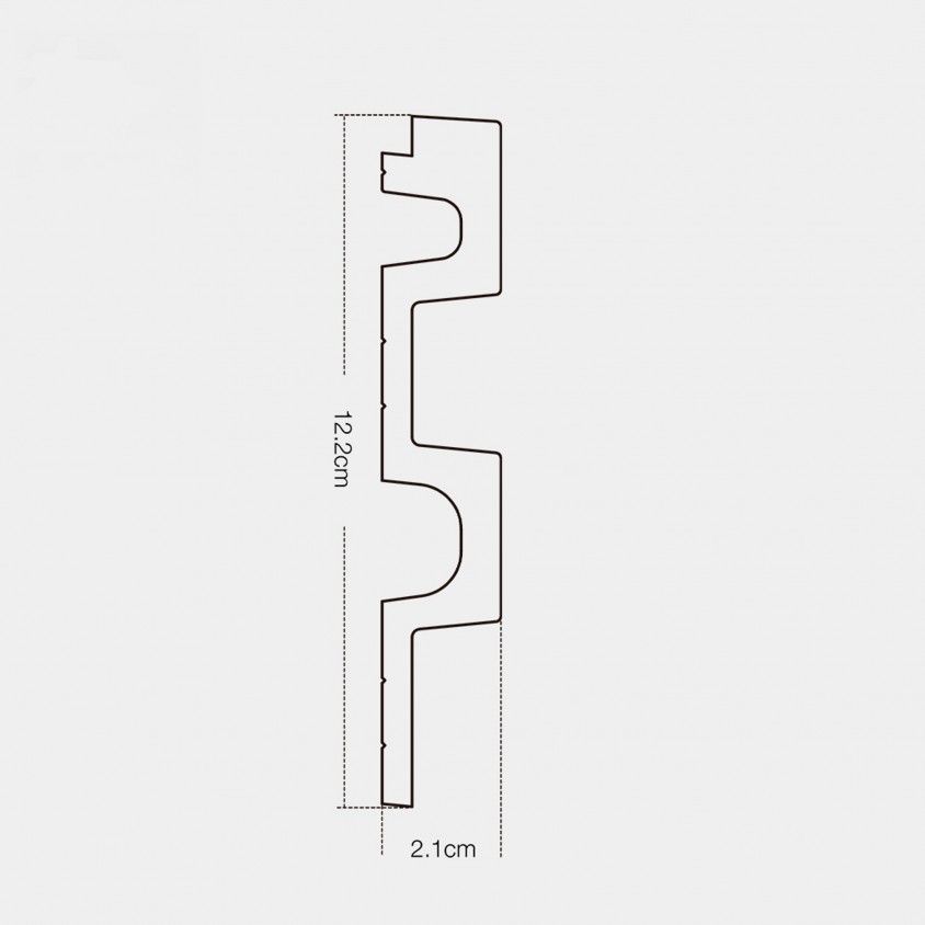 Painel de Parede 3D PS 2600x120x21mm JC1047 2un