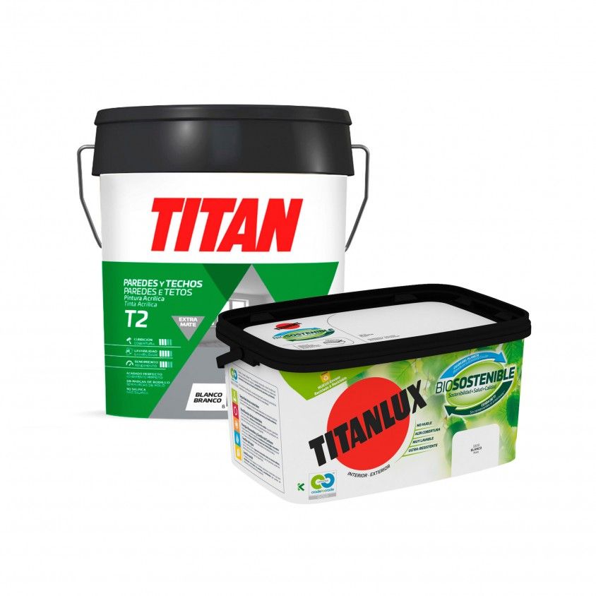 Tinta Acrlica Interior Mate 15L + Tinta Interior/Exterior 4L