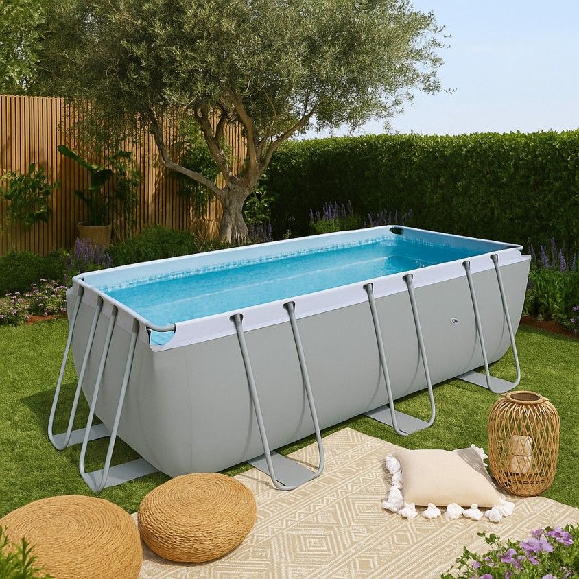 Piscina Tubular Retangular Trend com Filtro 400x99x200