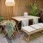 Conjunto Mesa + 2 Bancos Jardim Elion