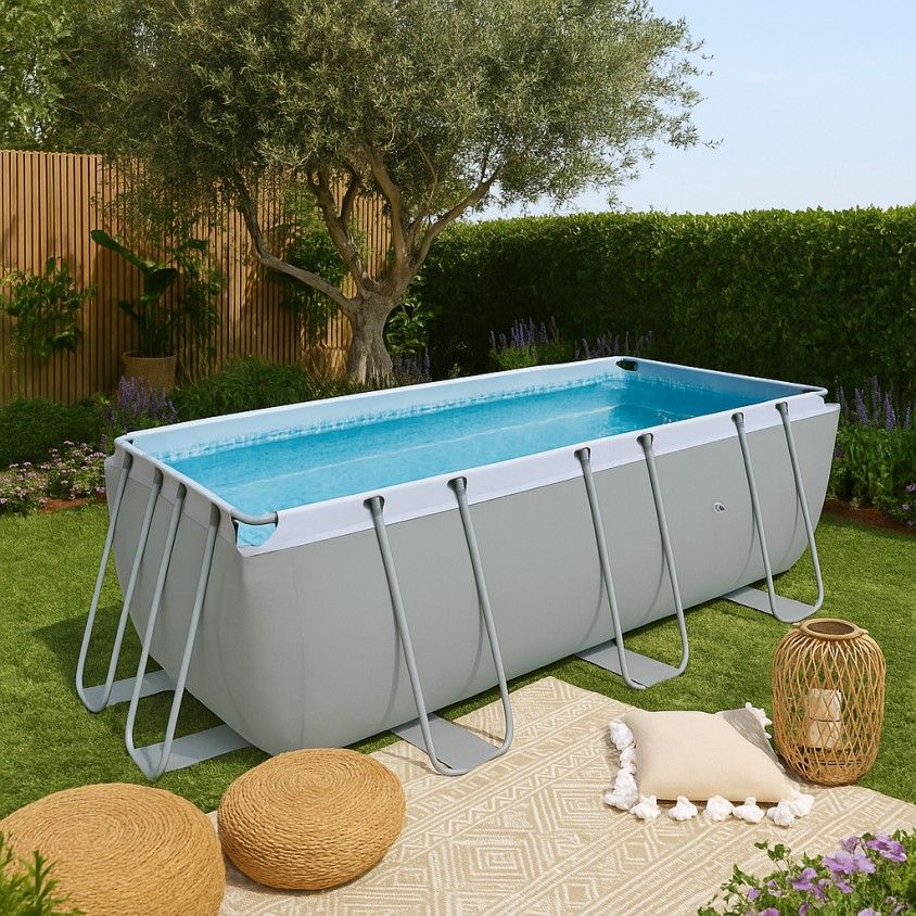 Piscina Tubular Retangular Trend com Filtro 549x122x305