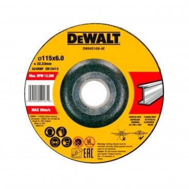 DEWALT DISCO DESBASTE CONCAVO METAL 115x6x22,23MM