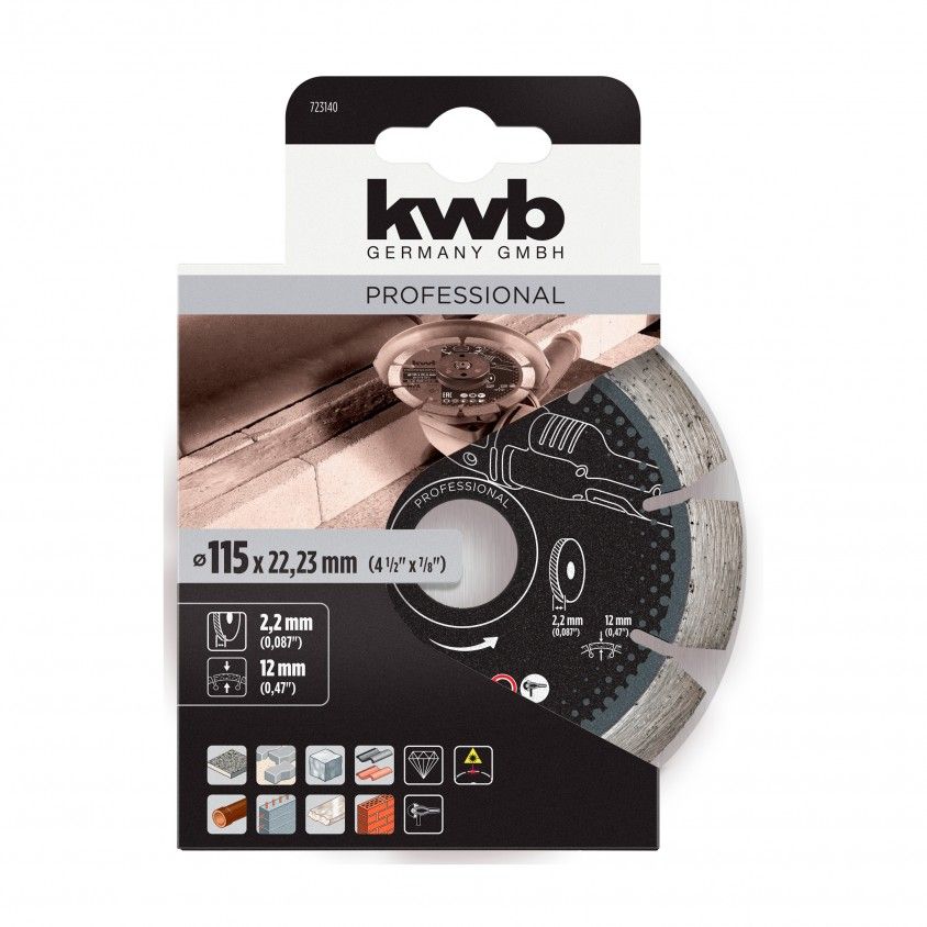 Kwb DISCO DIAMANTE SEGMENTADO 115x22.23MM