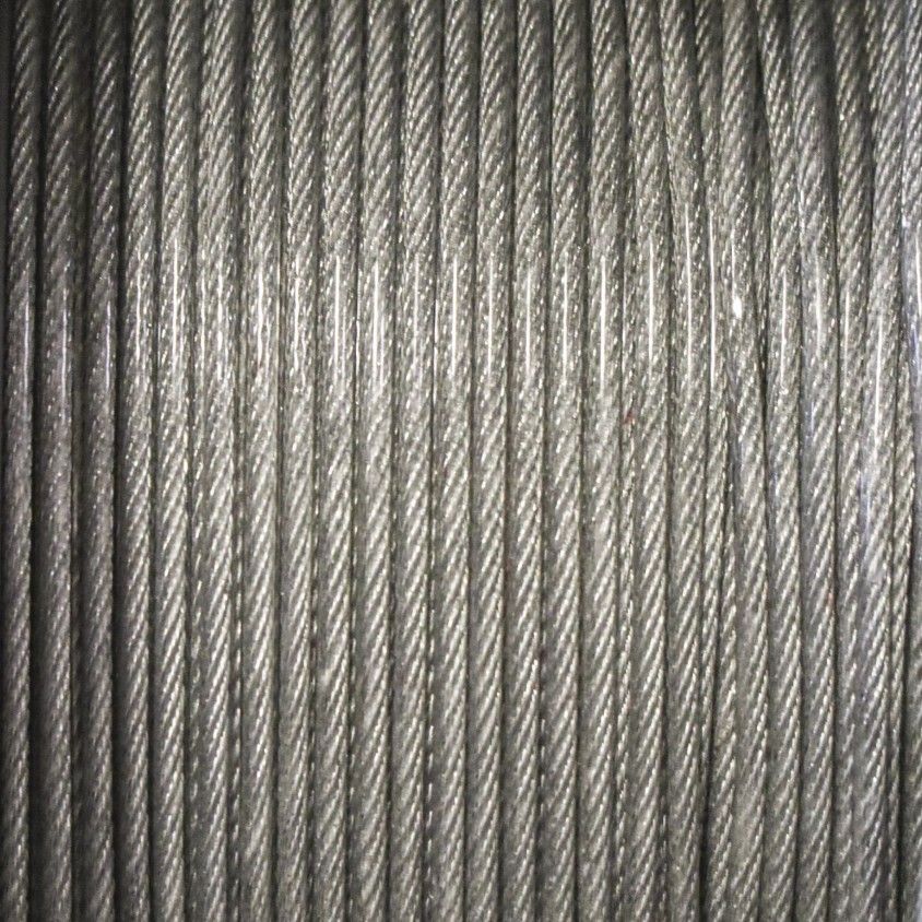 CABO DE AO INOX REVESTIDO PVC 6x7+FC  4MM