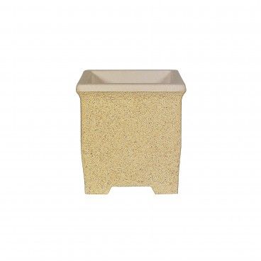 Vaso de Pedra Quadrado Liso 25x30cm