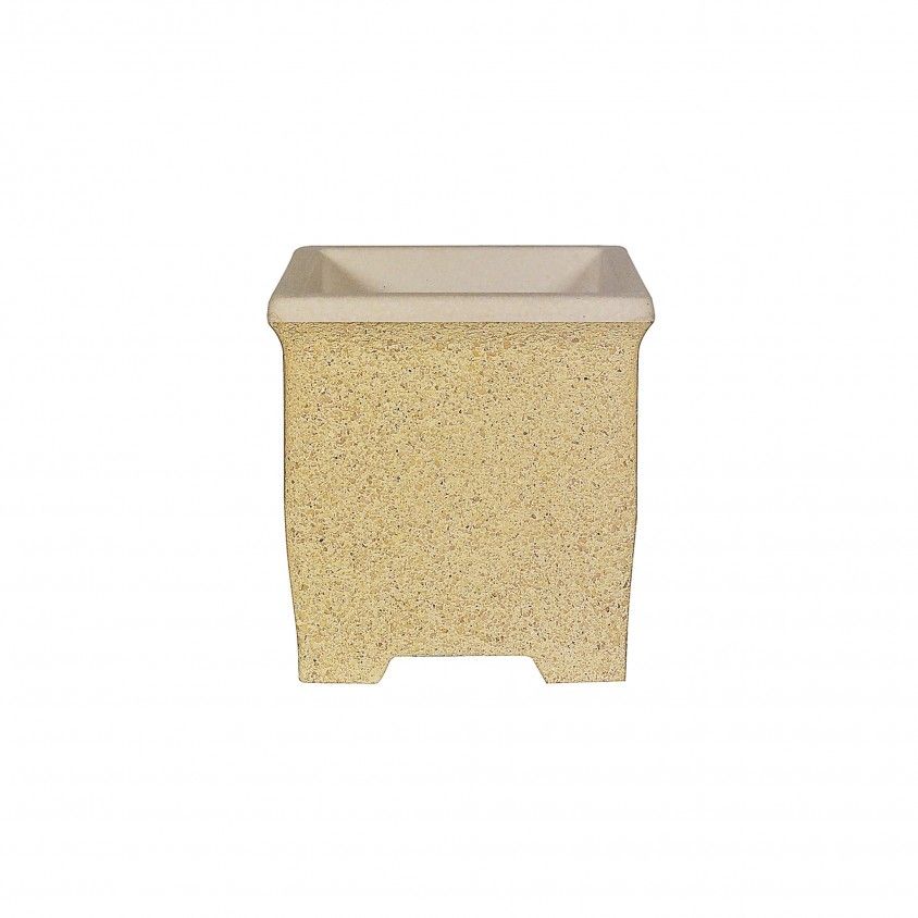 Vaso de Pedra Quadrado Liso 25x30cm
