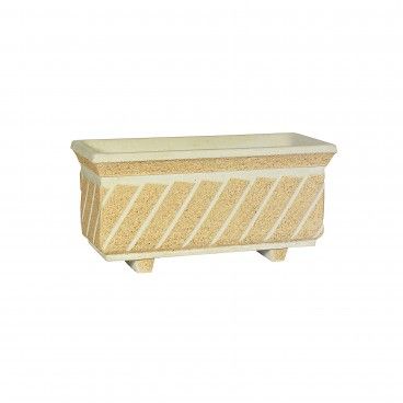 Floreira de Pedra Retangular Riscas 80x27cm