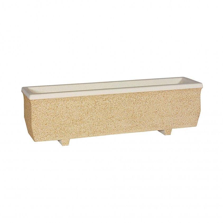 Floreira de Pedra Retangular 100x25cm