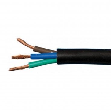 Cabo Fvv / H05Vv-F 3G1,5 Preto 450/750V