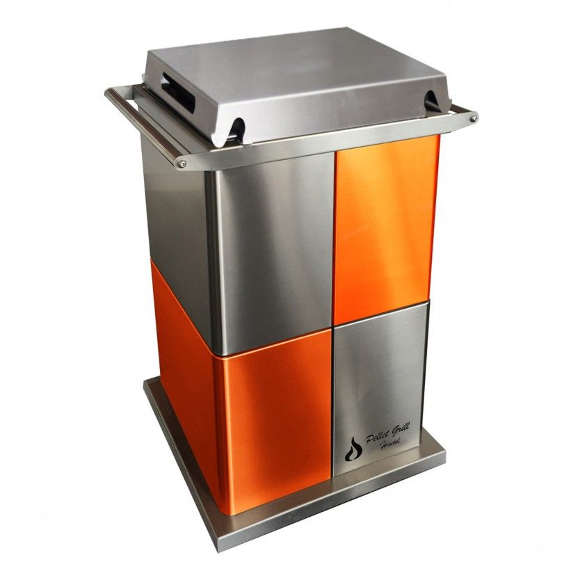 Grelhador Home Grill com Tampa Laranja