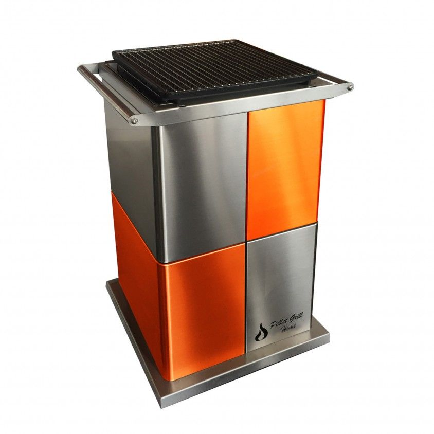 Grelhador Home Grill com Tampa Laranja