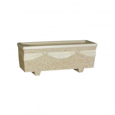Floreira de Pedra Retangular Enfeite 80x29cm