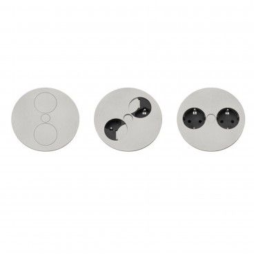 Twist Tomada 2 Schuko Inox