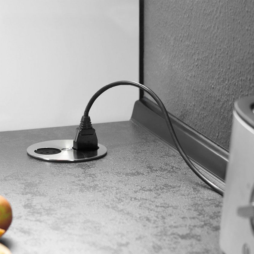 Twist Tomada 2 Schuko Inox