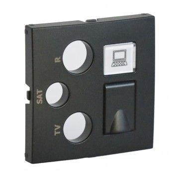 Centro para Tomadas Mistas R-TV-SAT-RJ45/R-TV-SAT-RJ45-FO Logus 90