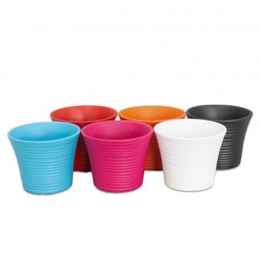 Vaso Cermico Espiral 8Cm Sortido 2 cores