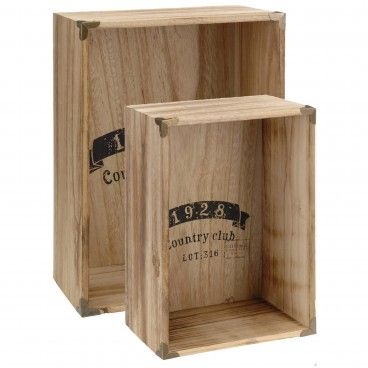 Caixa Madeira Country Club 2Pcs